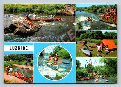 Pohlednice Lužnice kanoistika rekreace 1973 (TP2105)