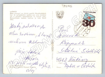 Pohlednice Lužnice kanoistika rekreace 1973 (TP2105)