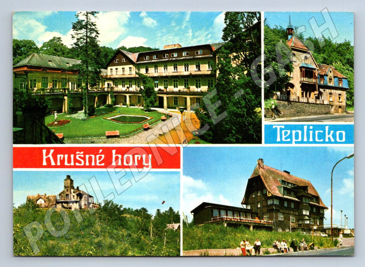 Pohlednice Teplicko Krušné hory multi-view 1989 (TP2108)