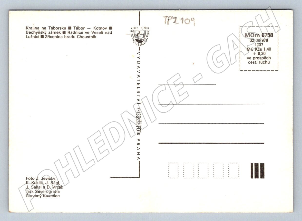 Pohlednice Jihočeský kraj, Táborsko - různé motivy 1979 (TP2109)