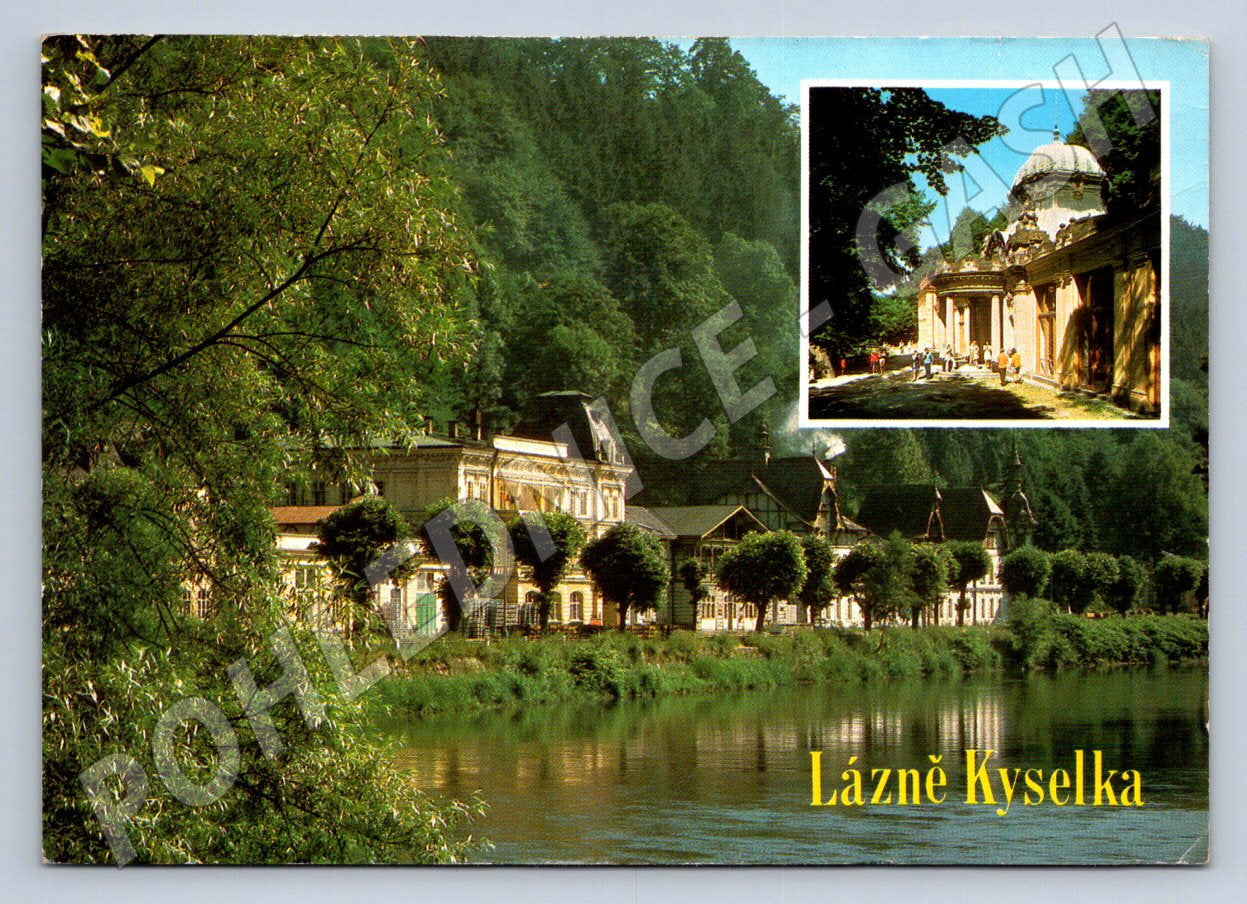 Pohlednice Lázně Kyselka lázeňské domy 1979 (TP2123)
