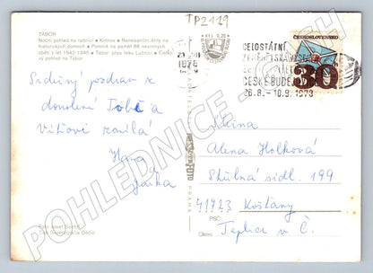 Pohlednice Tábor koláž městských motivů 1973 (TP2129)