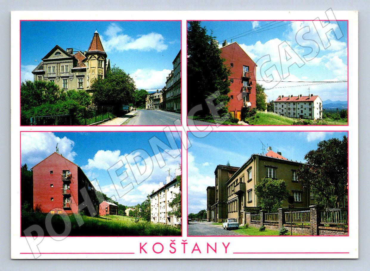 Pohlednice Košťany více pohledů (TP2135)