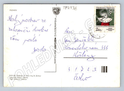 Pohlednice Slovensko Púchov koláž město 1987 (TP2138)