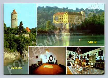 Pohlednice Zvíkov a Orlík hrady zámky (TP2150)