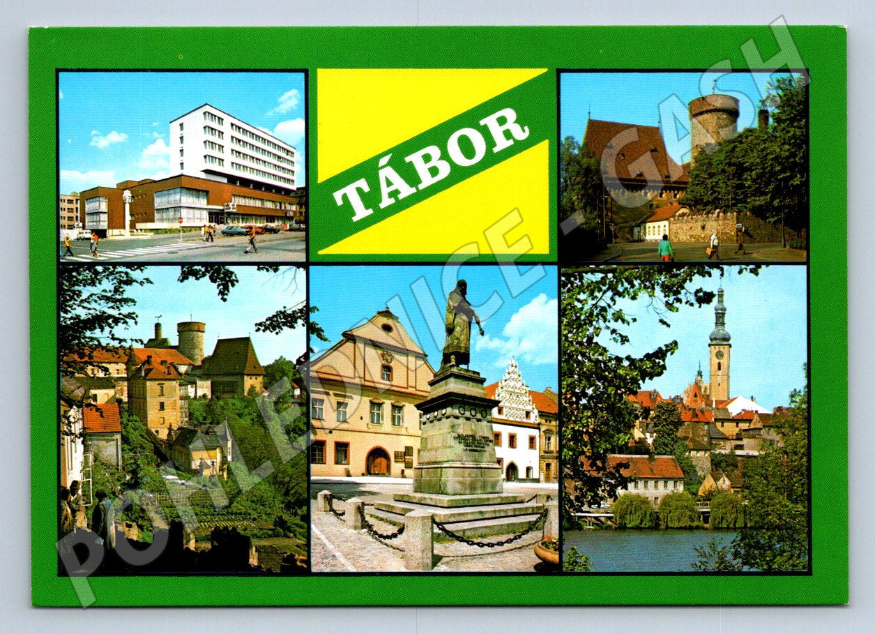 Pohlednice Tábor koláž památky a moderní budovy (TP2154)