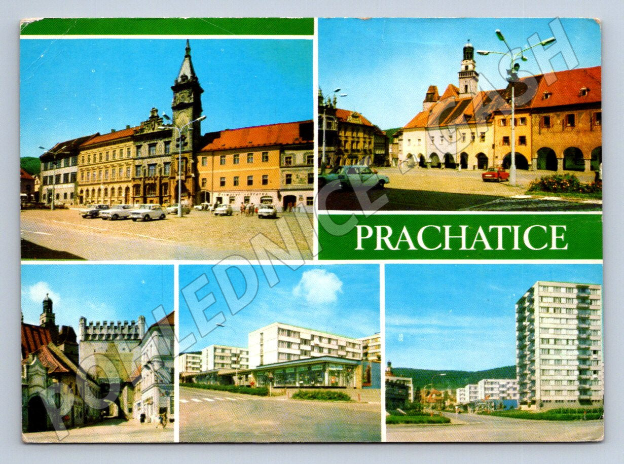Pohlednice Prachatice koláž různých záběrů 1998 (TP2161)