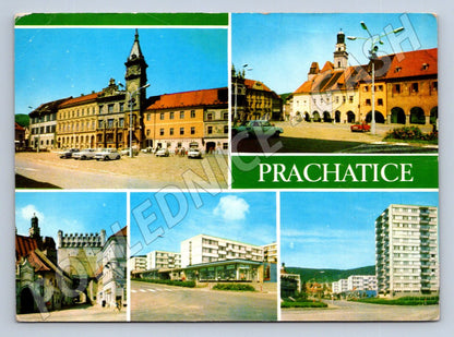 Pohlednice Prachatice koláž různých záběrů 1998 (TP2161)
