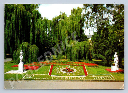 Pohlednice Poděbrady Květinové hodiny 1991 (TP2163)