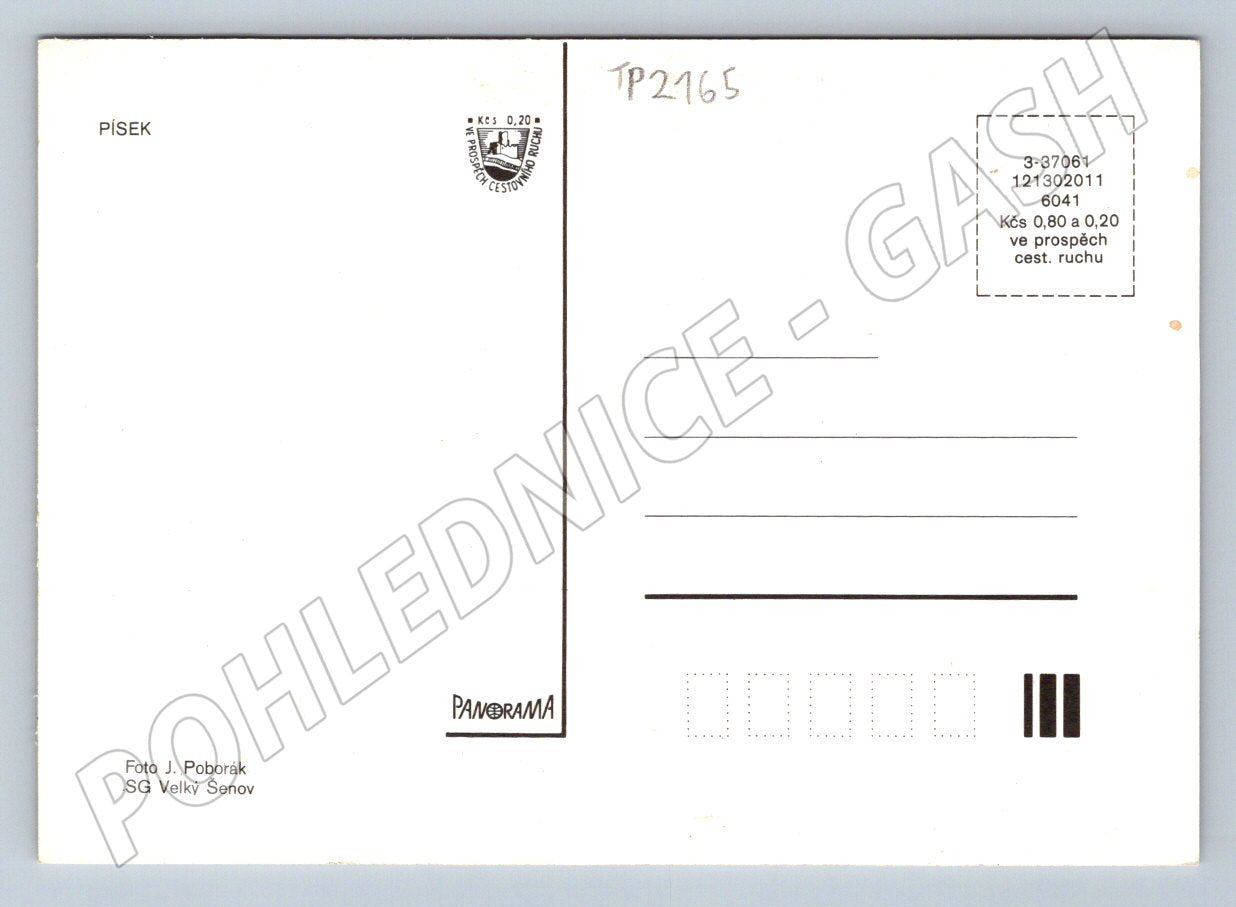 Pohlednice Písek Kamenný most a řeka (TP2165)
