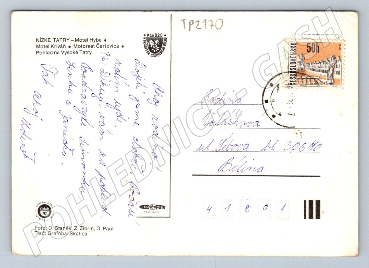 Pohlednice Slovensko Liptov horské motivy (TP2170)