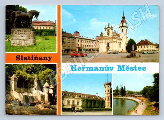Pohlednice Slatiňany Heřmanův Městec (TP2171)