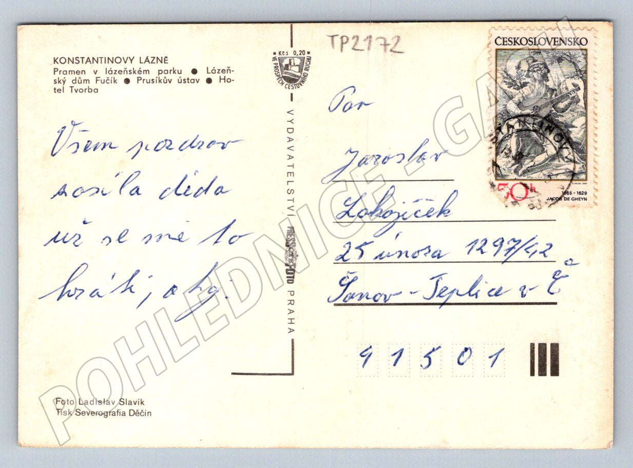 Pohlednice Konstantinovy Lázně koláž 1942 (TP2172)