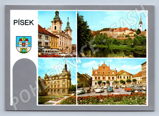 Pohlednice Písek koláž památek a náměstí (TP2193)