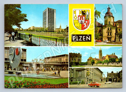 Pohlednice Plzeň multiview 1974 (TP2214)