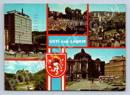 Pohlednice Ústí nad Labem různé pohledy 1974 (TP2218)