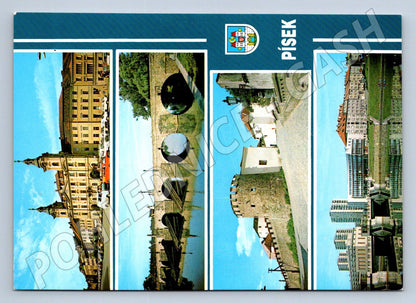 Pohlednice Písek multi-pohled městské záběry most (TP2238)
