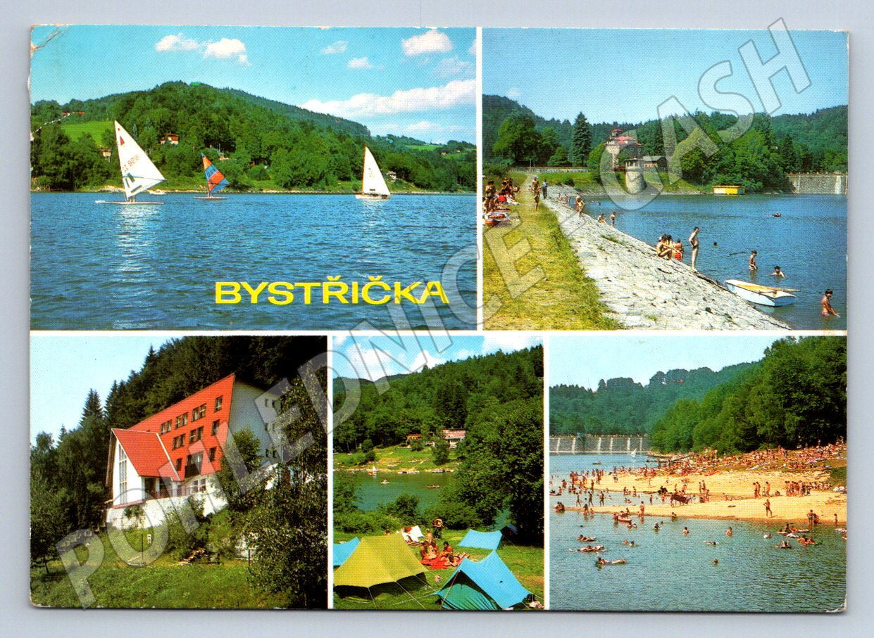 Pohlednice Bystřička přehrada rekreační středisko (TP2242)