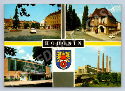 Pohlednice Hodonín gottwaldovo náměstí, stadion, elektrárna (TP2249)