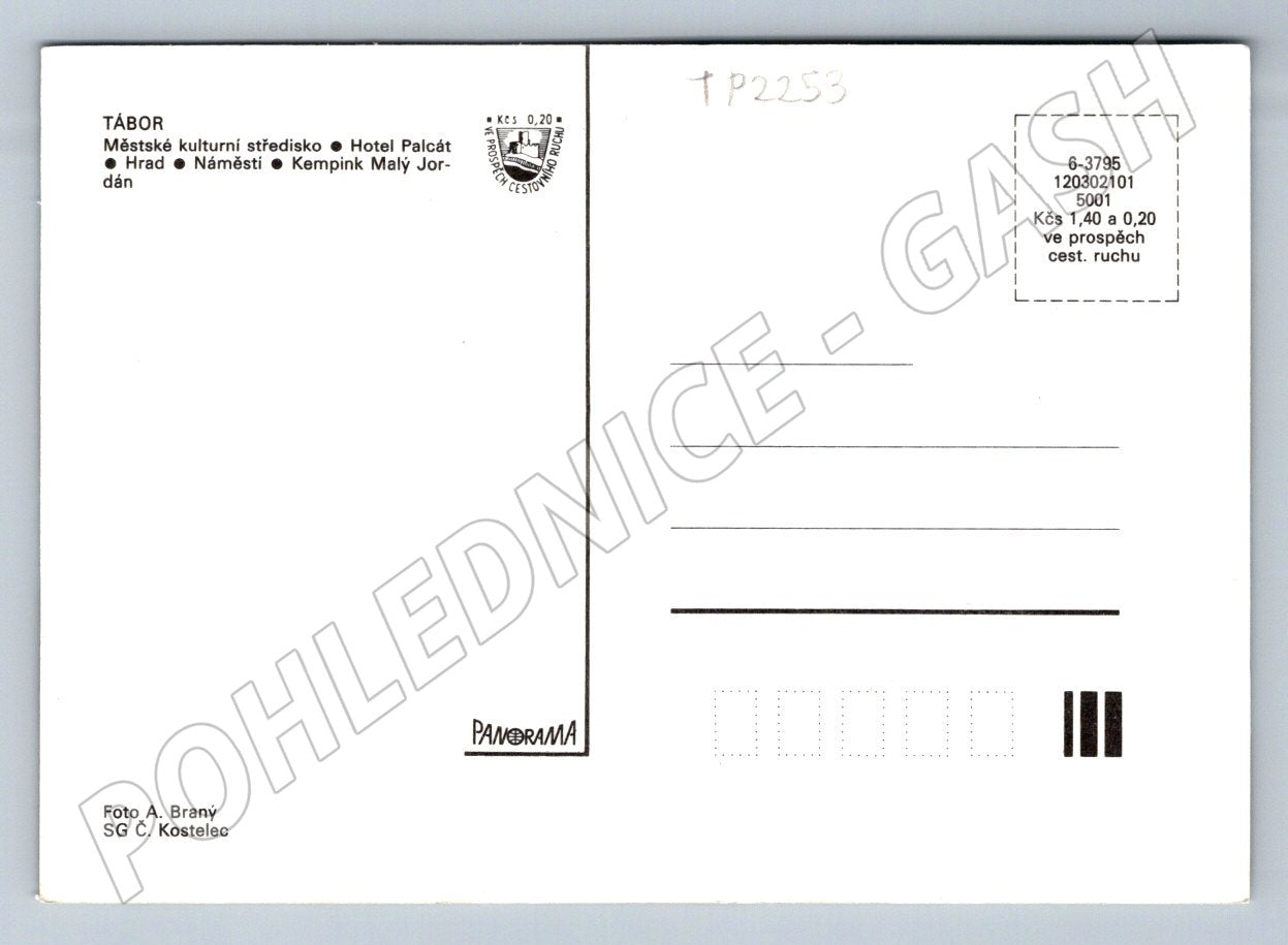Pohlednice Tábor koláž památky a moderní budovy (TP2253)
