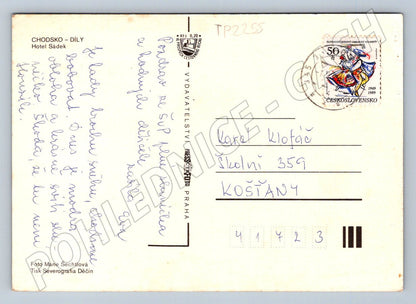 Pohlednice Chodsko Díly Hotel Sádek 1969 (TP2255)
