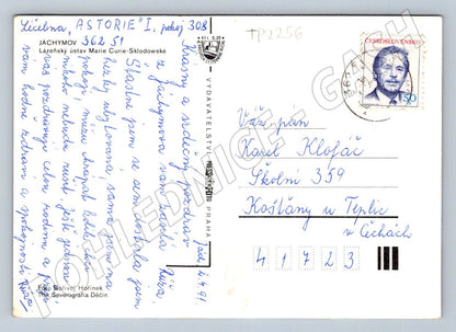Pohlednice Jáchymov Léčebna Astorie 1991 (TP2256)