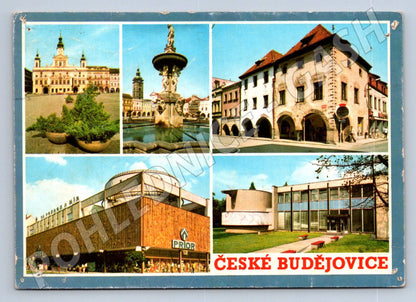 Pohlednice České Budějovice centrum a Prior 1985 (TP2261)