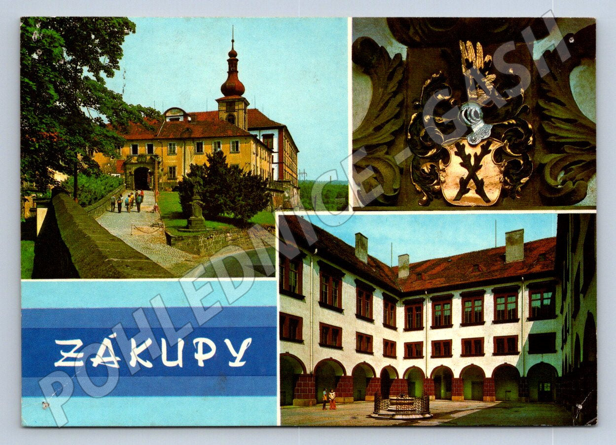 Pohlednice Zákupy zámek 1987 (TP2262)