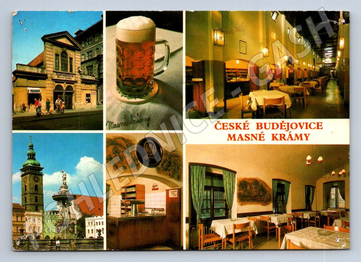 Pohlednice České Budějovice Masné krámy 1972 (TP2270)
