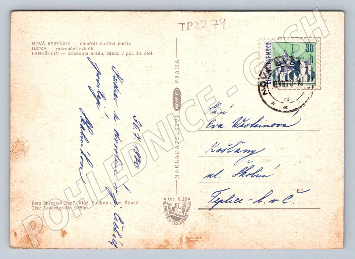 Pohlednice Nová Bystřice Osika Landštejn (TP2279)