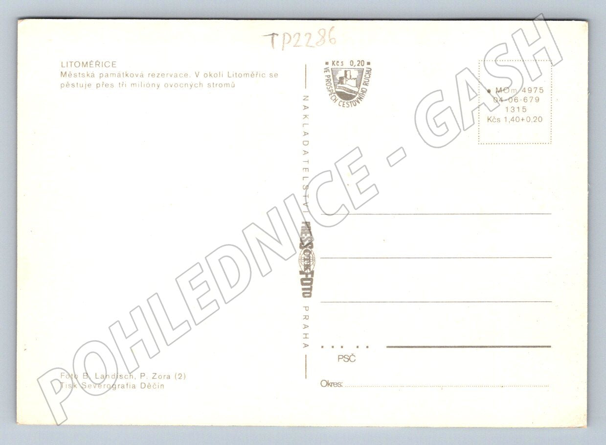 Pohlednice Litoměřice multi-view 196x (TP2286)