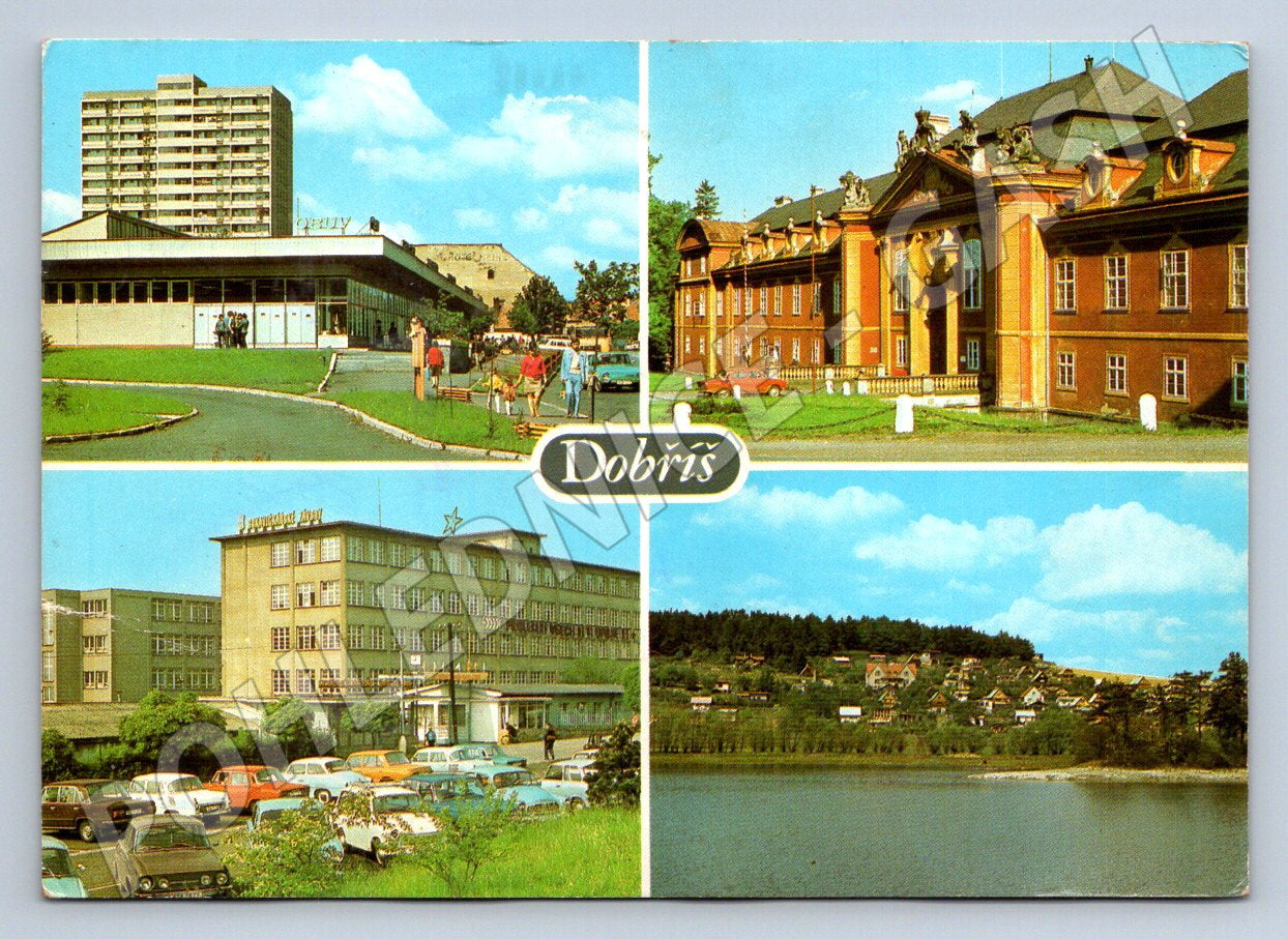 Pohlednice Dobříš multi-view 1979 (TP2291)