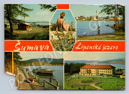Pohlednice Šumava Lipenské jezero 1974 (TP2293)