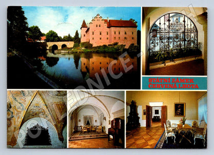 Pohlednice Červená Lhota zámek interiér 1972 (TP2299)