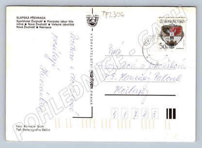 Pohlednice Slapská přehrada koláž 1989 (TP2306)
