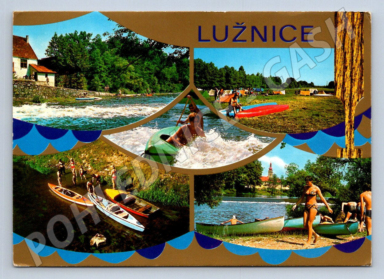 Pohlednice Lužnice řeka a vodní sporty 1964 (TP2311)