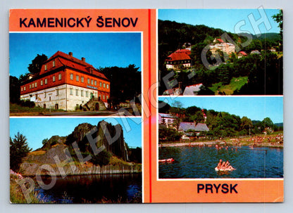 Pohlednice Kamenický Šenov a Prysk koupaliště 1992 (TP2321)