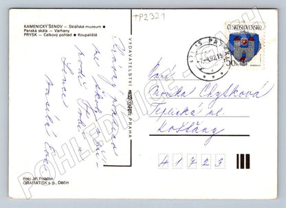 Pohlednice Kamenický Šenov a Prysk koupaliště 1992 (TP2321)