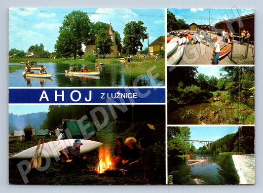 Pohlednice Lužnice vodácký tábor Suchdol Bechyně 2001 (TP2325)