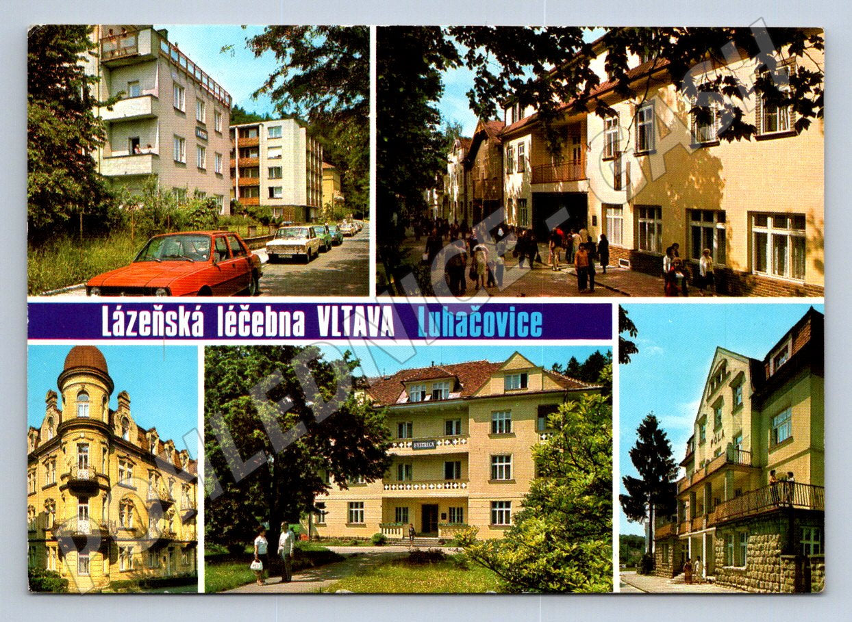 Pohlednice Luhačovice Lázeňská léčebna Vltava a další (TP2330)