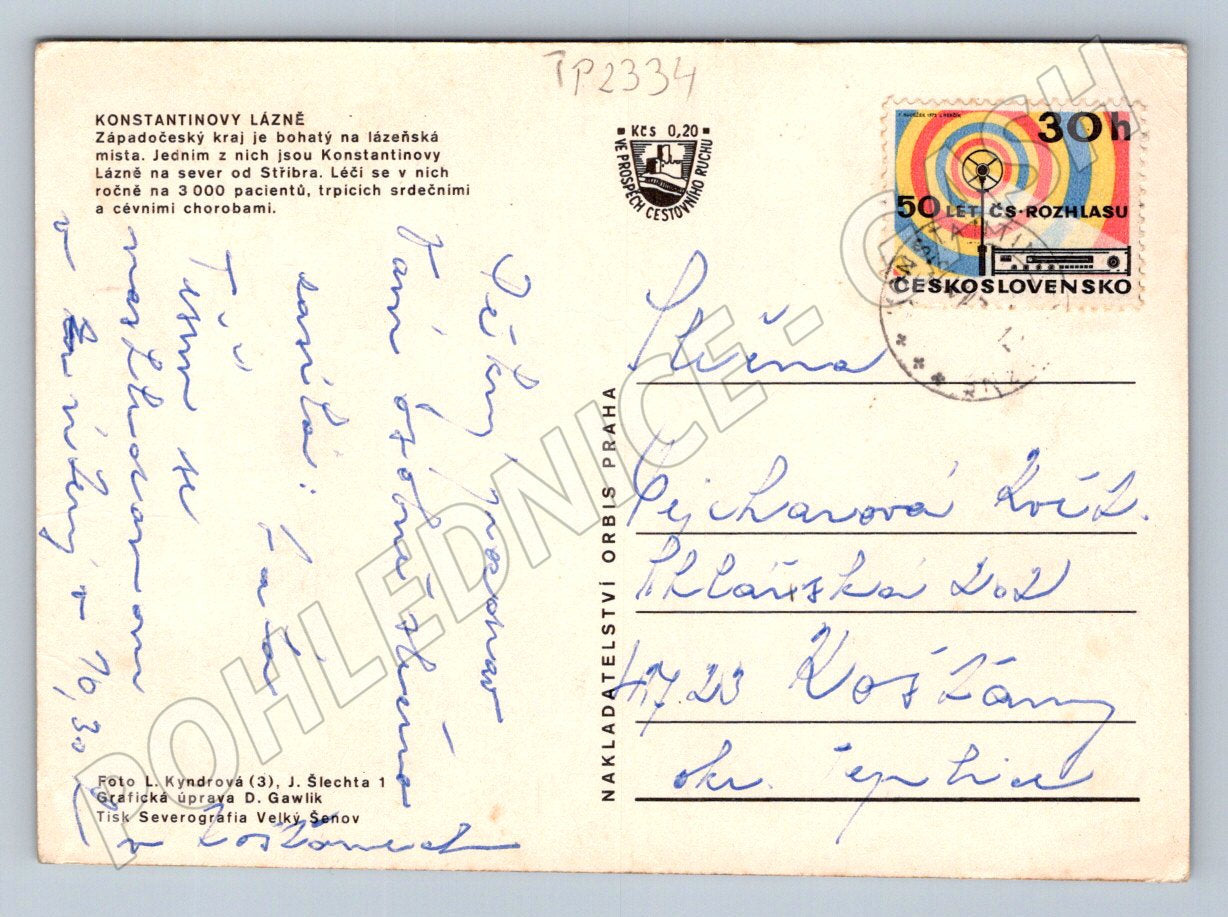 Pohlednice Konstantiny Lázně více pohledů 1973 (TP2334)