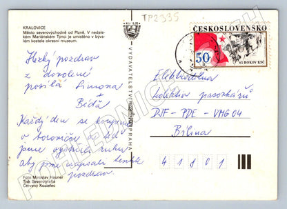 Pohlednice Kralovice více pohledů 1986 (TP2335)