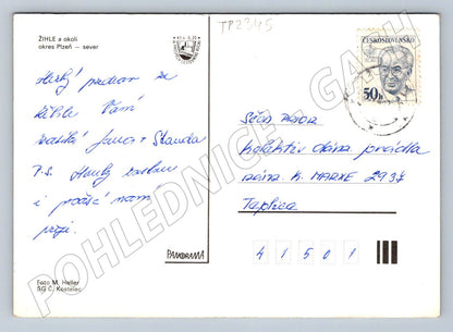 Pohlednice Žihle a okolí Poustky Sklárna 1970s (TP2345)