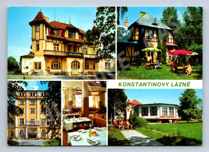 Pohlednice Konstantinovy Lázně Hotel Tvorba 1985 (TP2347)