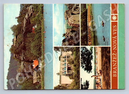Pohlednice Branžež-Nová Ves koláž různých pohledů 1990 (TP2351)
