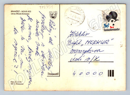 Pohlednice Branžež-Nová Ves koláž různých pohledů 1990 (TP2351)