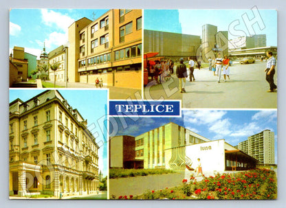 Pohlednice Teplice moderní architektura Prior Luna 1987 (TP2356)