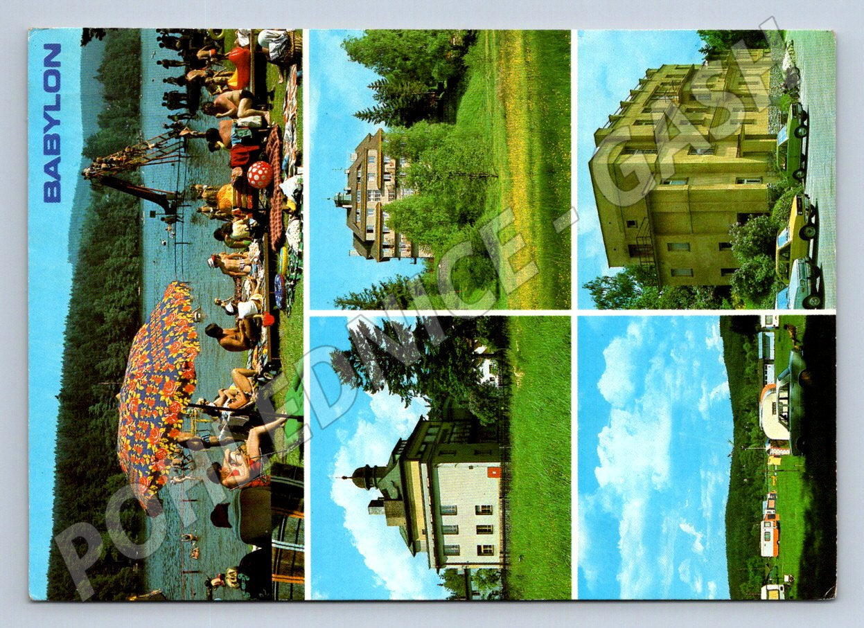 Pohlednice Babylon koupaliště a okolí 1985 (TP2358)