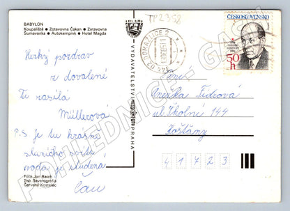 Pohlednice Babylon koupaliště a okolí 1985 (TP2358)