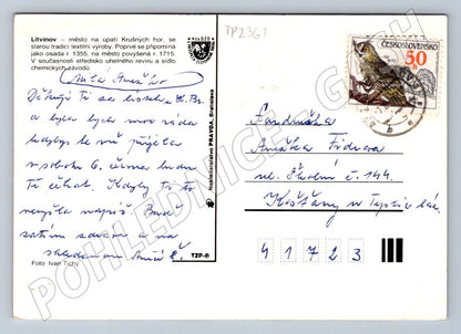Pohlednice Litvínov koláž městských motivů 1968 (TP2361)